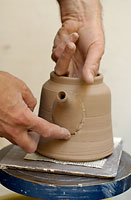 Image of teapot-making process